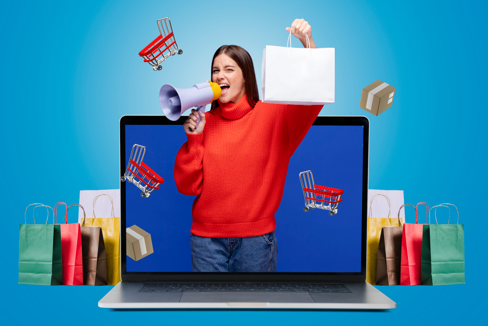 online fashion shopping with laptop wemyze